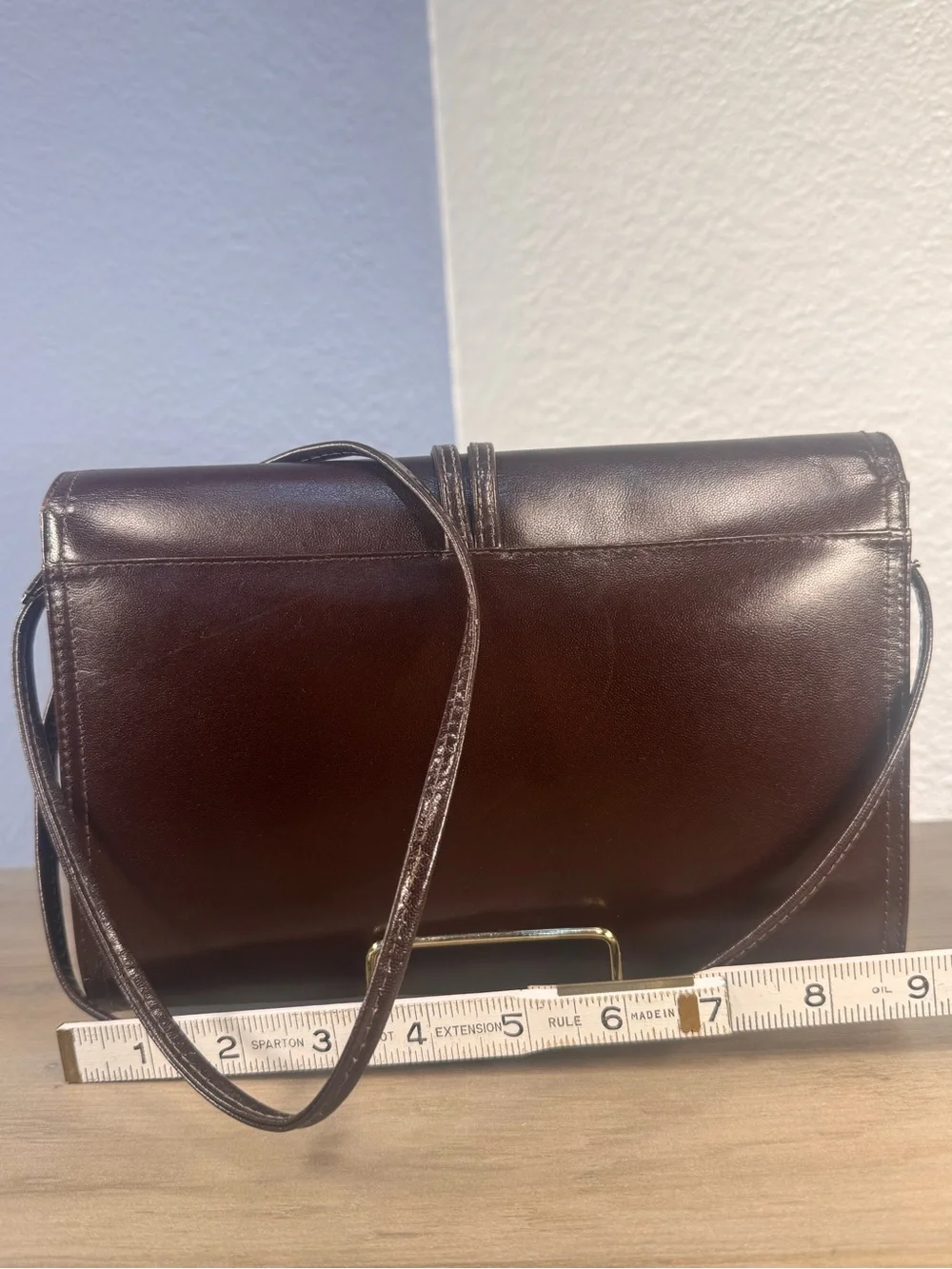 Vintage Jay Herbert New York Brown Leather Envelope Crossbody Shoulder Bag